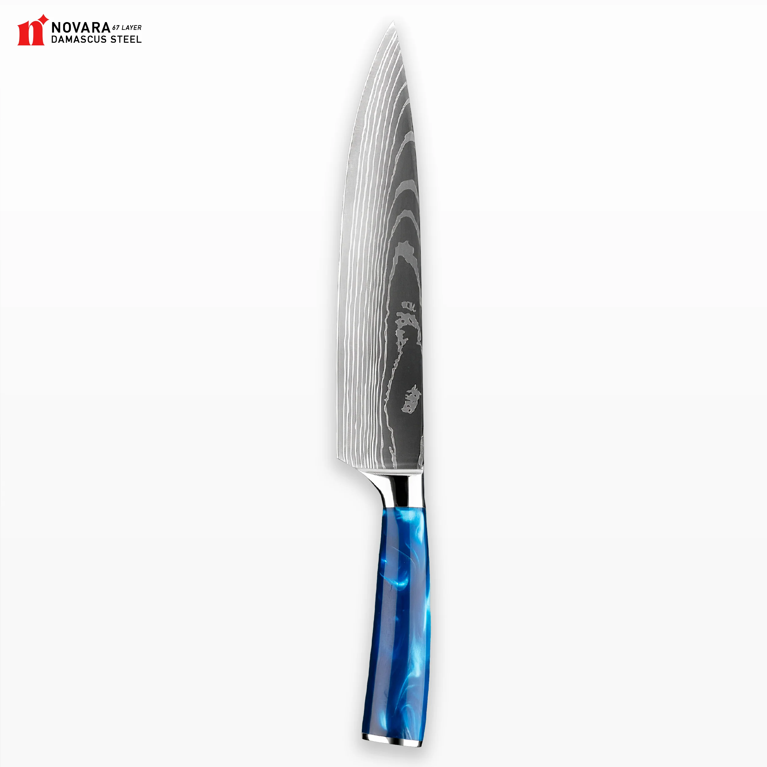 Novara Mottomo (最も青い) - Damascus Steel Knives - Image 10